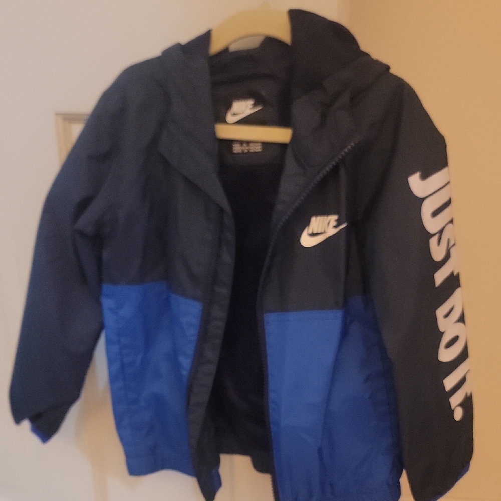 Nike Kids Navy and Royal Blue Raincoat